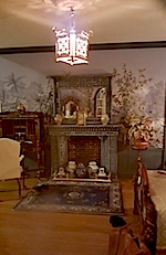 This atmospheric chinoiserie room in Jonathan Hescotts beautiful house was created by Emma Waddell, Dolls House grand designs
